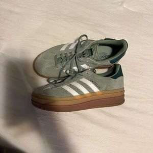 adidas Gazelle Bold Silver Green Gum